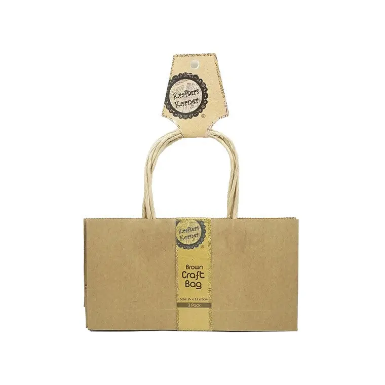 Small Kraft Brown Craft Bags – 3-Piece Eco-Friendly Packaging Set 1