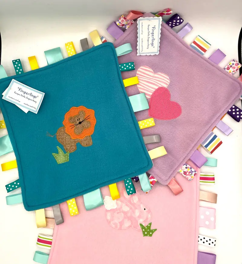 Soft Knit Fingerling Baby Blanket 1