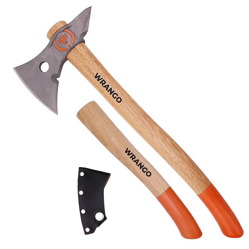 Spike-End Titanium Tomahawk Axe – 18" & 11.5" Wooden Handles 1