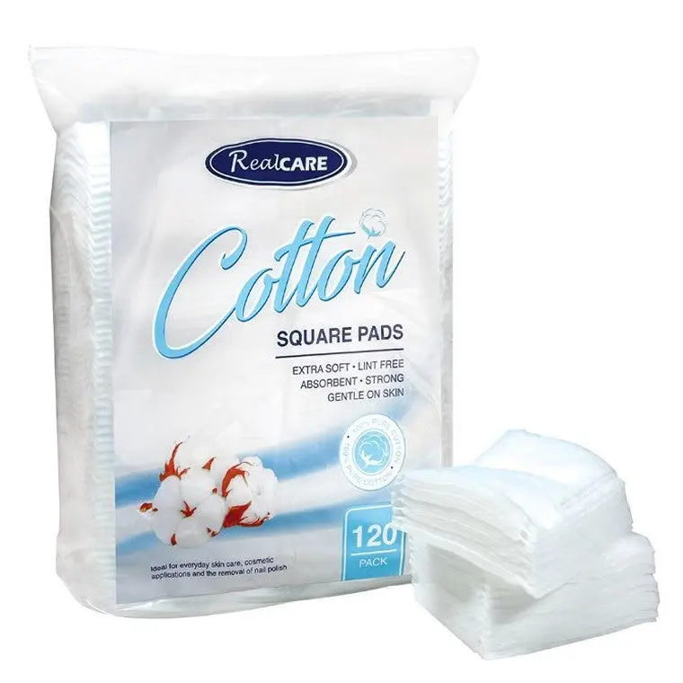 Square Cotton Facial Pads – 120-Piece Reusable Skincare Set 1