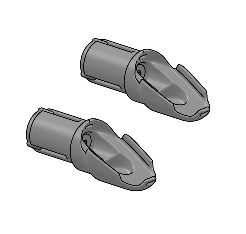 Sram Wireless Blip Box End Cap Pair (Model 201197) 1