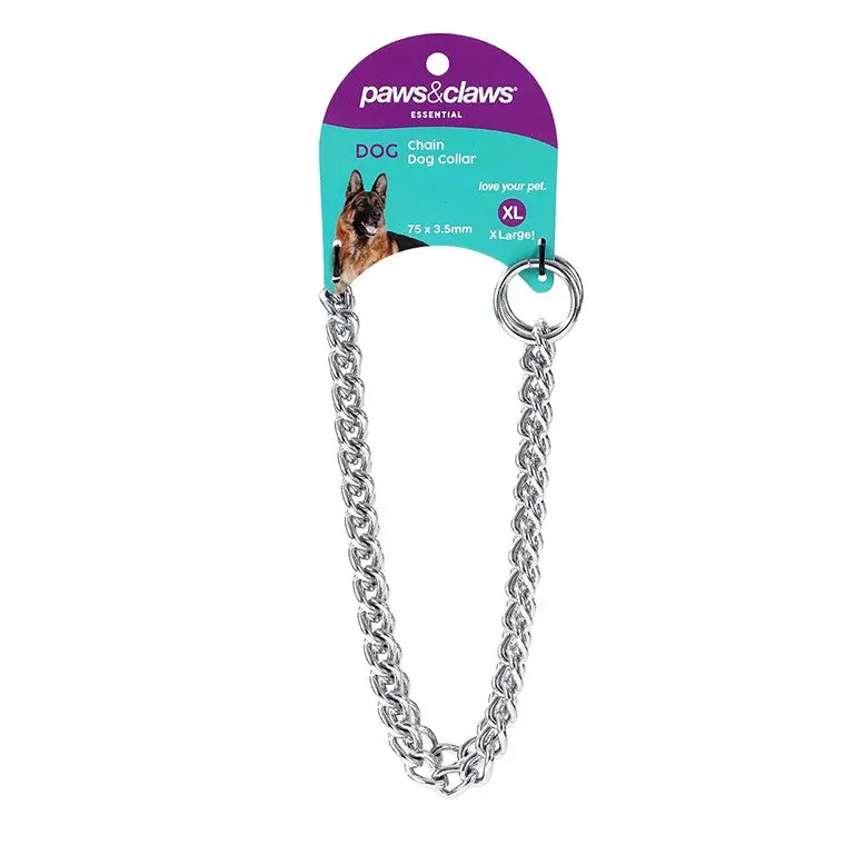 Stainless Steel Chain Dog Collar – Extra-Large Size 1