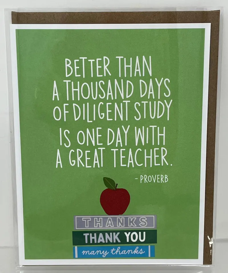 ‘Thousand Days’ Milestone Teacher Appreciation Card 1