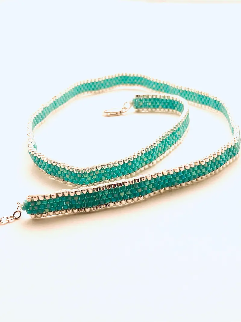 Turquoise Beaded Wrap Bracelet – Adjustable Bohemian Accessory 1