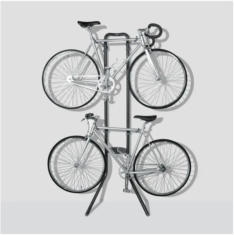 Two-Bike Gravity Stand – Freestanding Floor Mount Rack 1