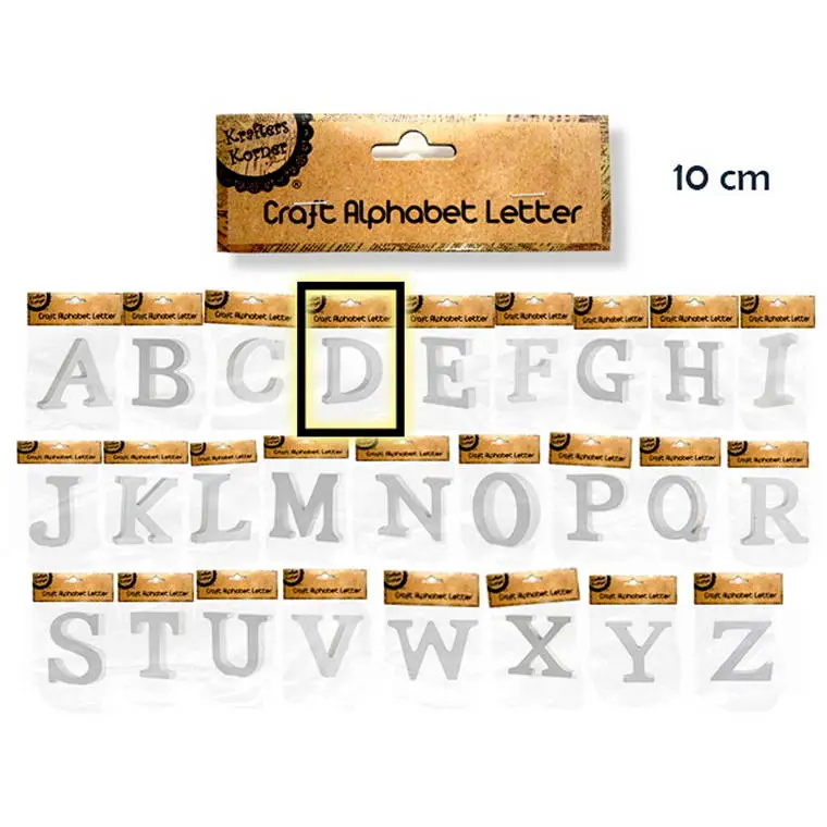 Uppercase Letter D Craft Cutout – 10 Cm Tall 1