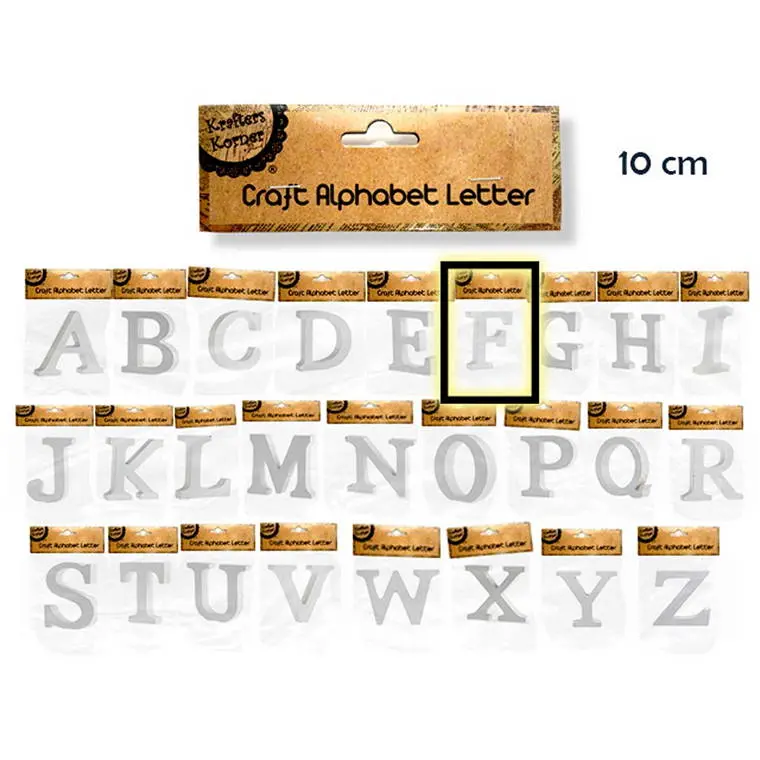 Uppercase Letter F Craft Cutout – 10 Cm Tall 1