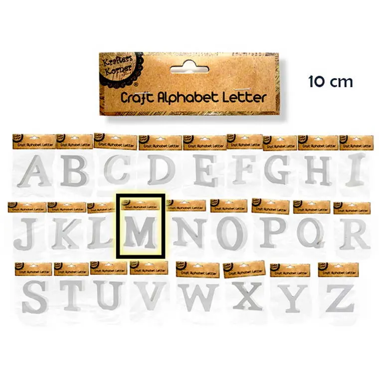 Uppercase Letter M Craft Cutout – 10 Cm Tall 1