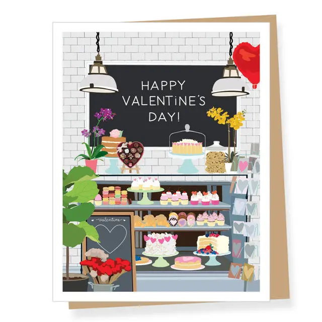 Valentine’S Day Bakery-Themed Greeting Card 1