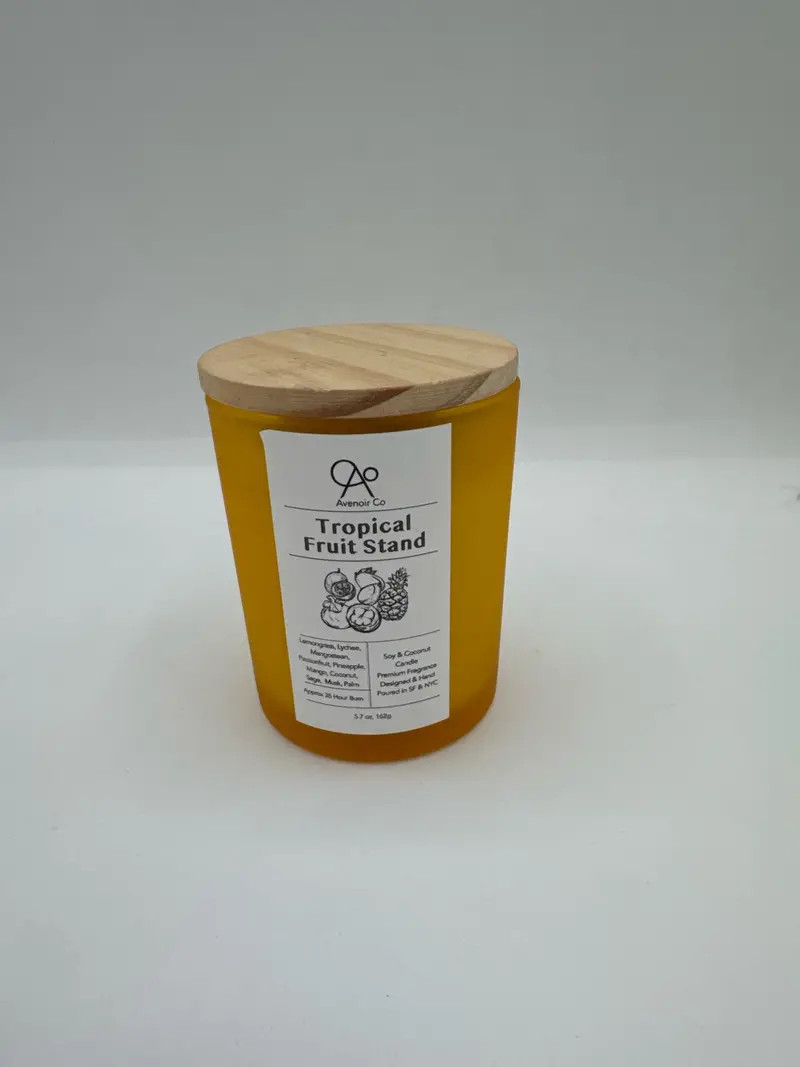 Vibrant Tropical Fruit Stand Scented Candle 1