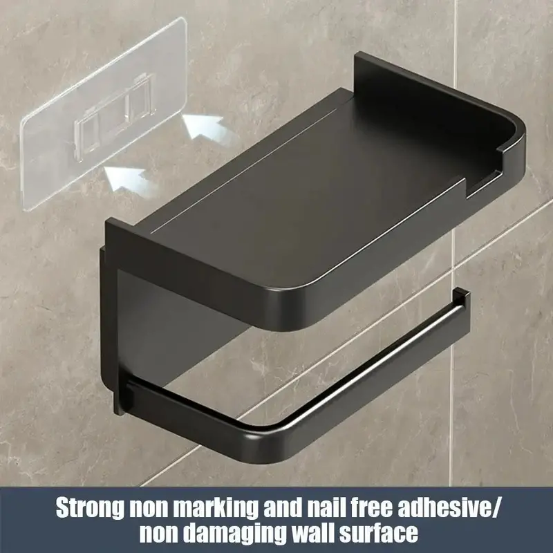 Wall-Mounted Chrome Toilet Paper Holder 1