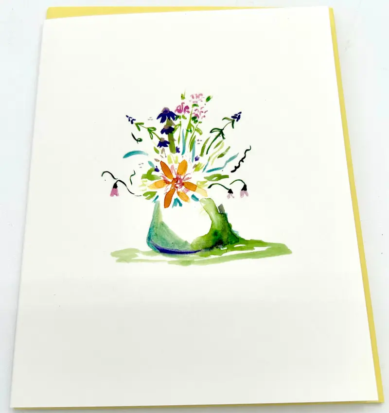 Watercolor Flower Greeting Card – Hand-Painted Style 1