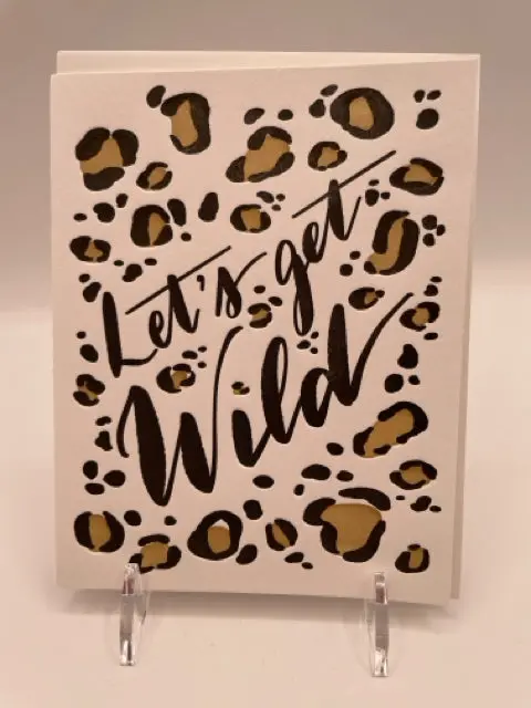 Wild Cheetah Print Blank Greeting Card – Bold Animal Design 1