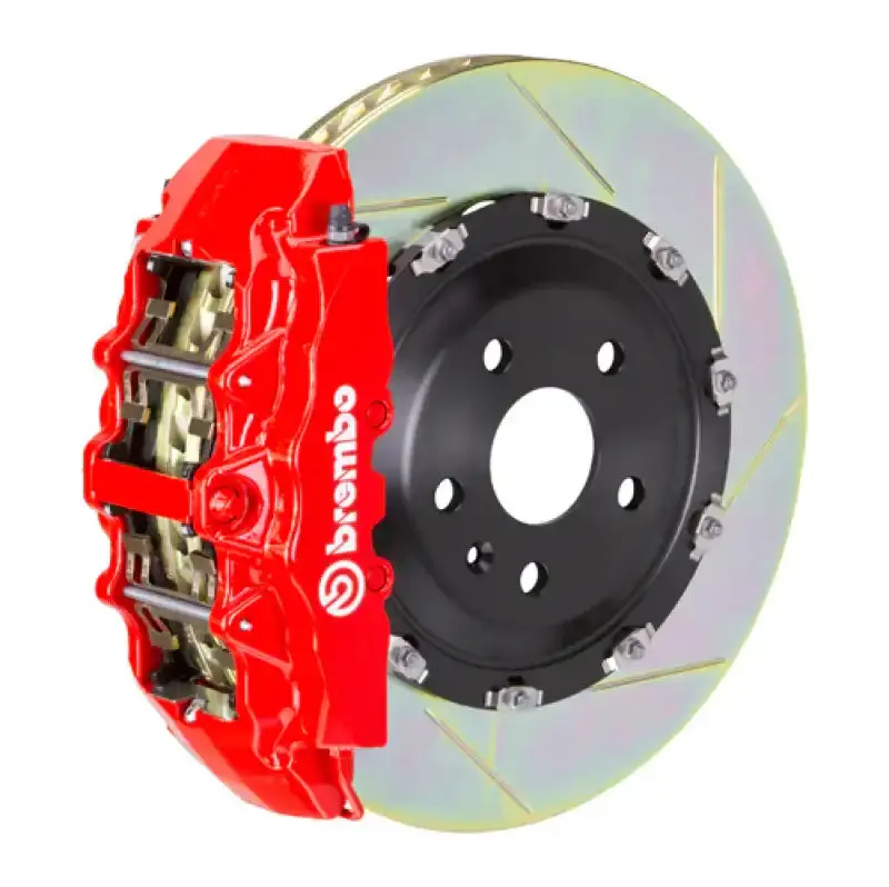 Brembo Front Gt Big Brake Kit For 2014–2018 Mercedes-Benz A250 & 2014–2019 Cla250 – 6-Piston Calipers, Slotted 365X34Mm Two-Piece Rotors, Red Finish 1