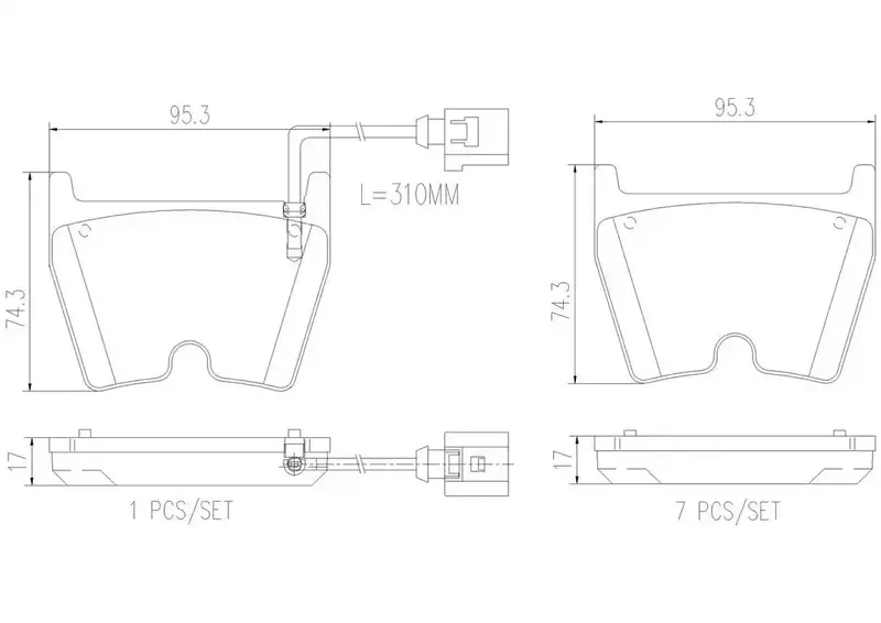 Brembo P85152N High-Performance Front Brake Pad Set – Direct Oe Replacement 1
