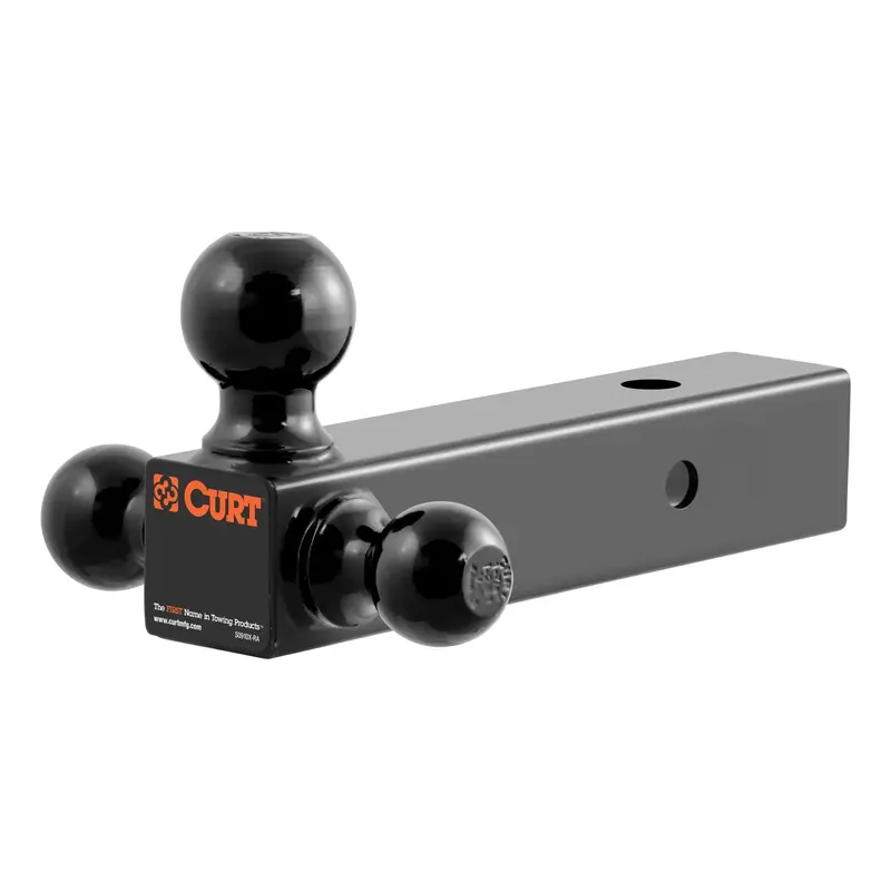Curt Multi-Ball Trailer Hitch Mount – 2.5-Inch Hollow Shank With Three Ball Sizes 1