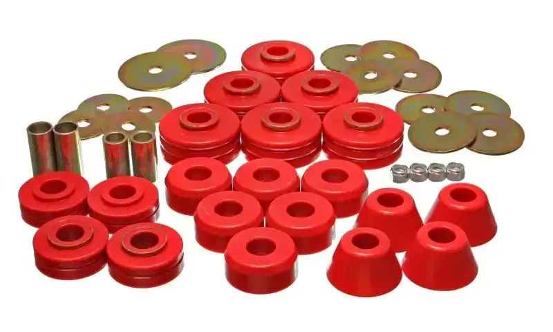 Energy Suspension 78-80 Gm Body Mount Kit – Red Polyurethane Cab Mounts For Denali Xl, Suburban & Yukon Xl 4Wd 1