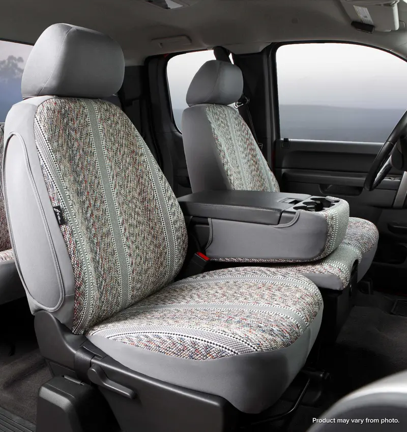 Fia Tr49-4 Gray Front Seat Covers – Wrangler-Specific Saddleblanket Design 1