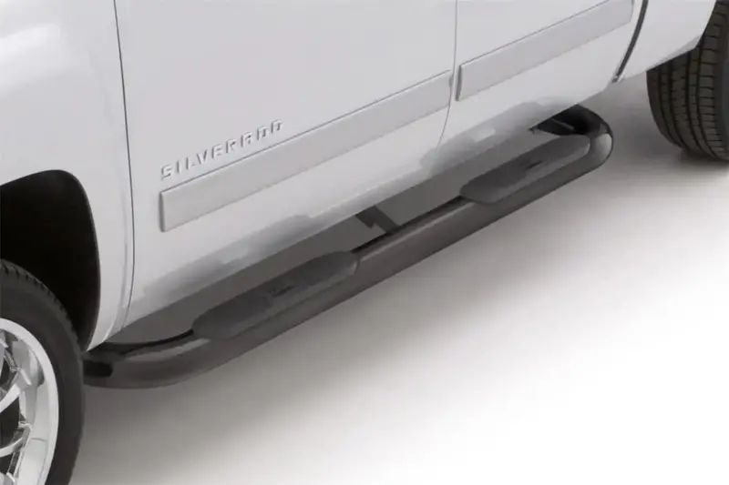 Lund 4" Oval Bent Nerf Bars With Mounting Brackets – Gloss Black, Model 23461909 1
