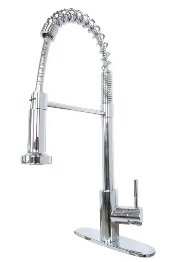 Metal Single-Handle Spring Faucet – Wall-Mount Or Deck-Mount Lever Design 1