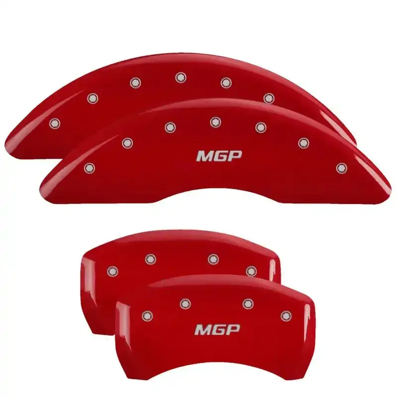 Mgp Red-Anodized Front And Rear Brake Caliper Covers With Engraved Logo 1