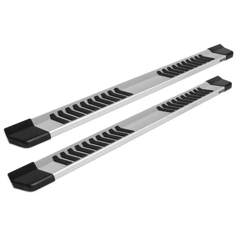 Raptor Series Slide Track Running Boards – 6-Inch Brushed Aluminum, Fits Dodge Ram 1500 & 2500/3500 Crew Cabs (2009–2024) 1