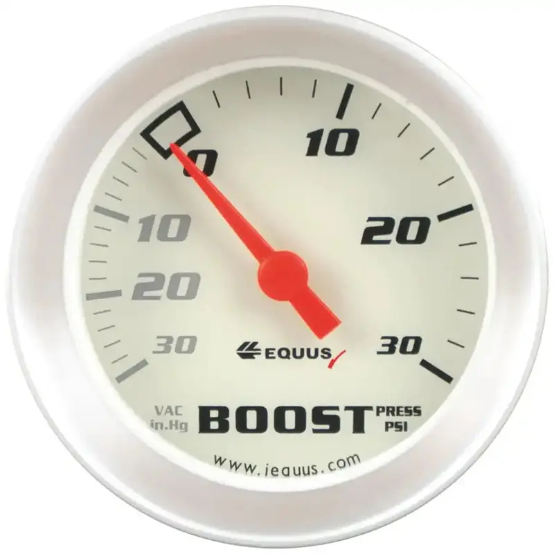 Vacuum And Boost Pressure Gauge – 2-Foot Hose, 30 Inhg / 30 Psi Dual-Scale Analog Display 1