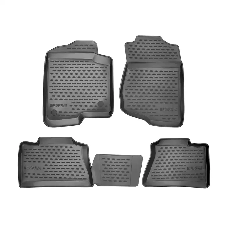 Westin Profile Black Floor Liners – 4-Piece Set For Front And Rear Cab 1